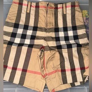 Burberry Black and Tan Shorts